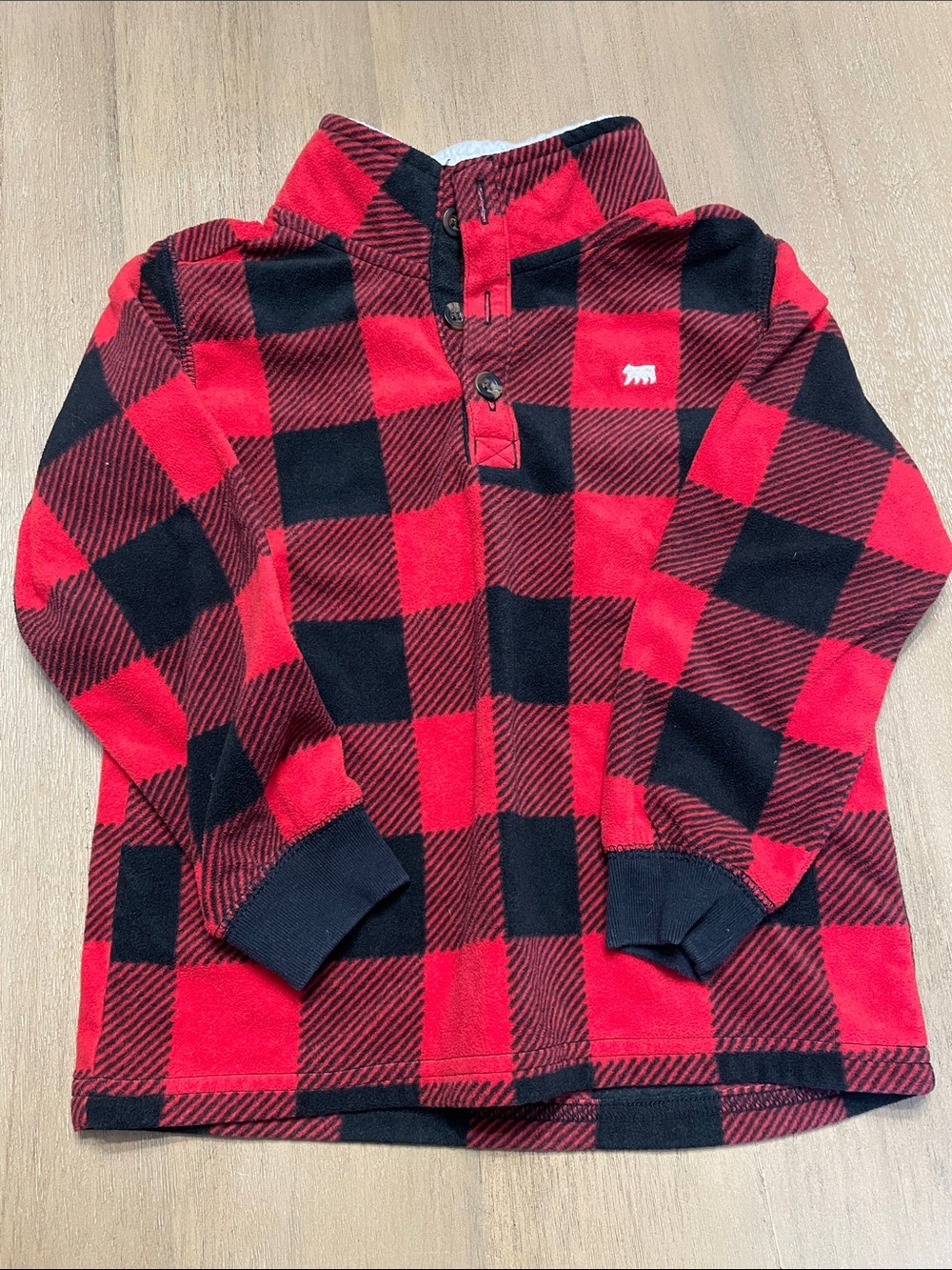 Carter's Red & Black Buffalo Plaid Pullover Hoodie